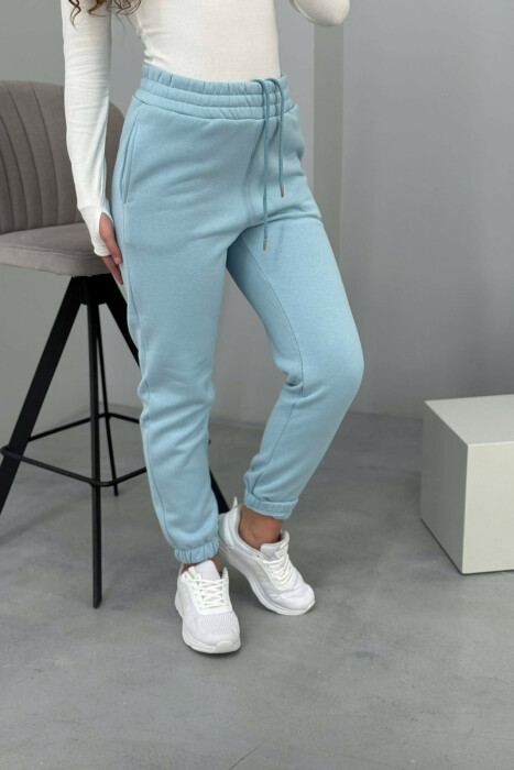ONE COLOR SIMPLE WOMEN JOGGERS LIGHTBLUE/BZ - 5