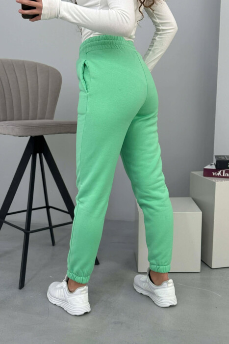 ONE COLOR SIMPLE WOMEN JOGGERS MINT/MENTE - 3