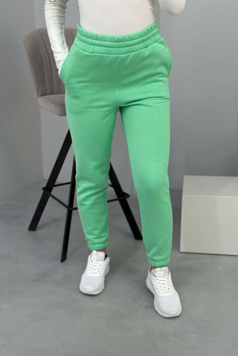 ONE COLOR SIMPLE WOMEN JOGGERS MINT/MENTE - 4