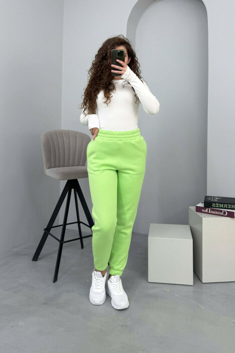 ONE COLOR SIMPLE WOMEN JOGGERS NEON/NEON 