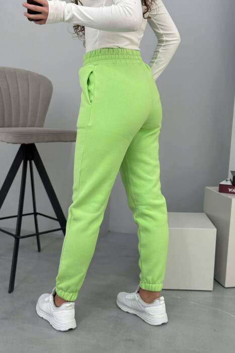 ONE COLOR SIMPLE WOMEN JOGGERS NEON/NEON - 3