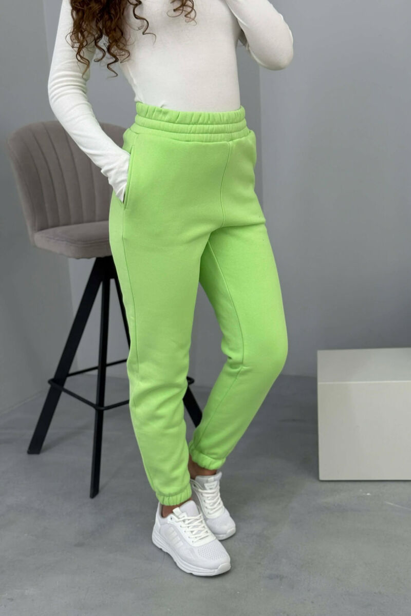 ONE COLOR SIMPLE WOMEN JOGGERS NEON/NEON - 4