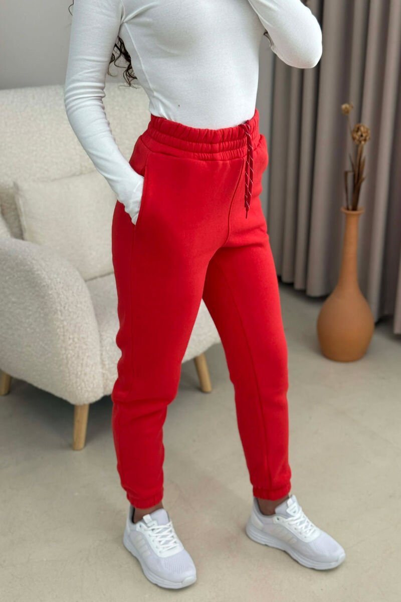 ONE COLOR SIMPLE WOMEN JOGGERS ORANGE/PORTOKALLI - 4