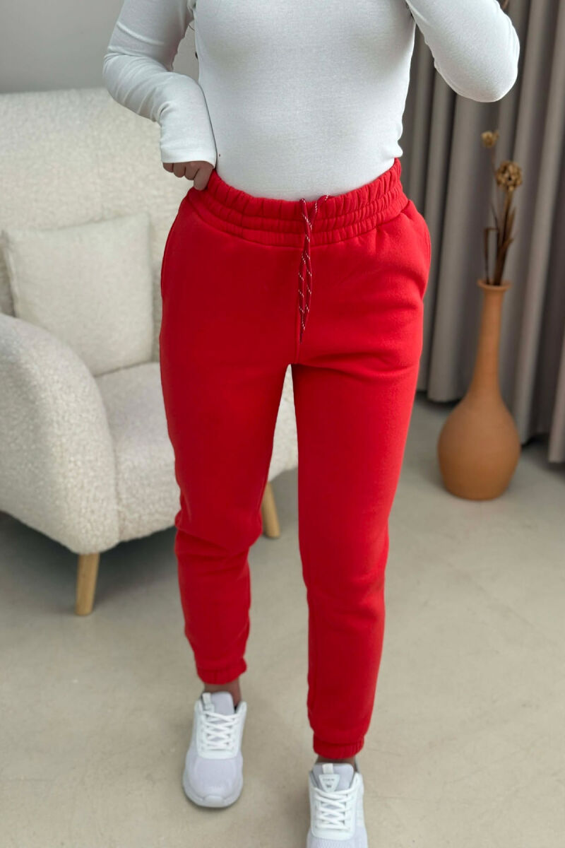 ONE COLOR SIMPLE WOMEN JOGGERS ORANGE/PORTOKALLI - 5