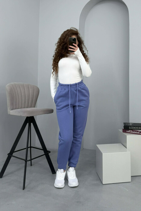 ONE COLOR SIMPLE WOMEN JOGGERS PURPLE/LEJLA 