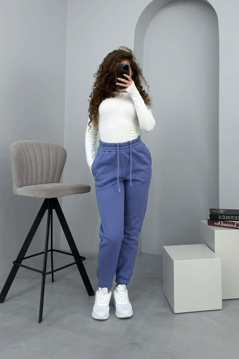 ONE COLOR SIMPLE WOMEN JOGGERS PURPLE/LEJLA - 1