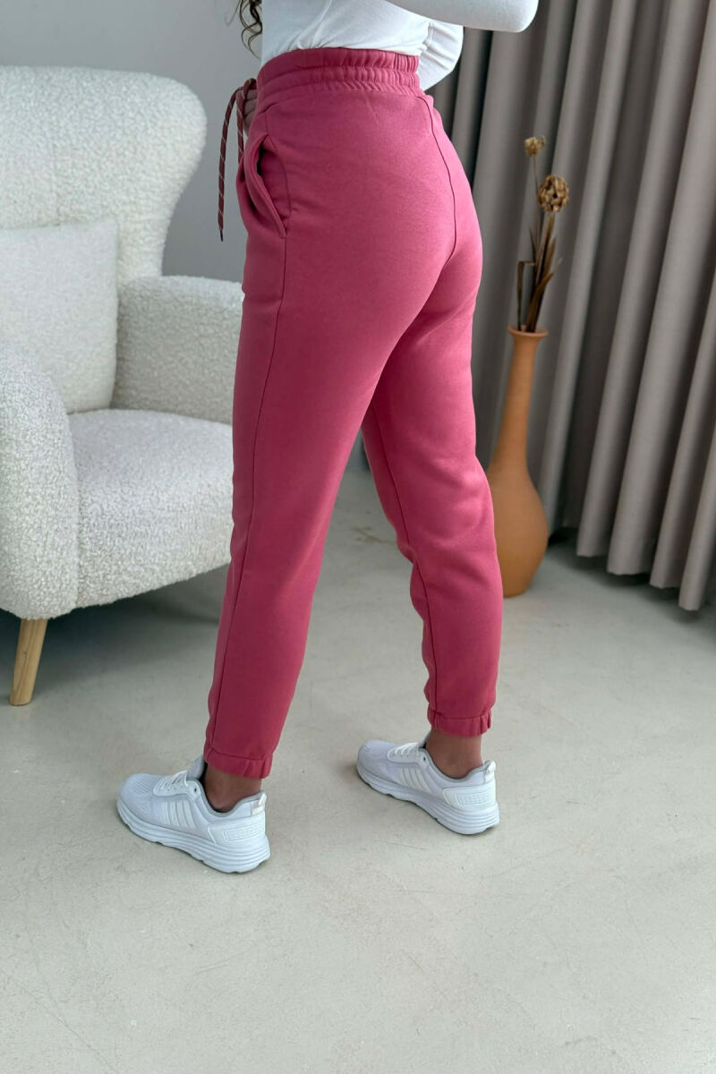 ONE COLOR SIMPLE WOMEN JOGGERS VINEGAR/UTHULL - 3