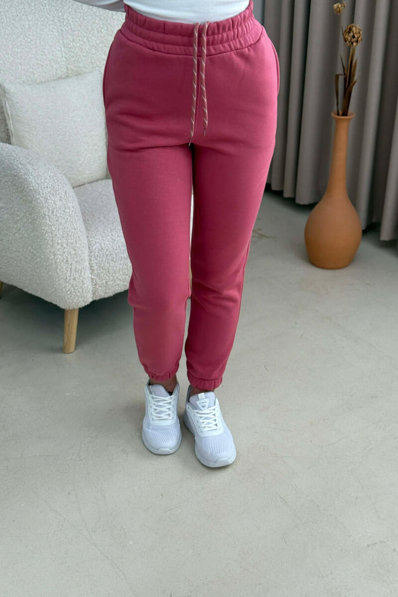ONE COLOR SIMPLE WOMEN JOGGERS VINEGAR/UTHULL - 4