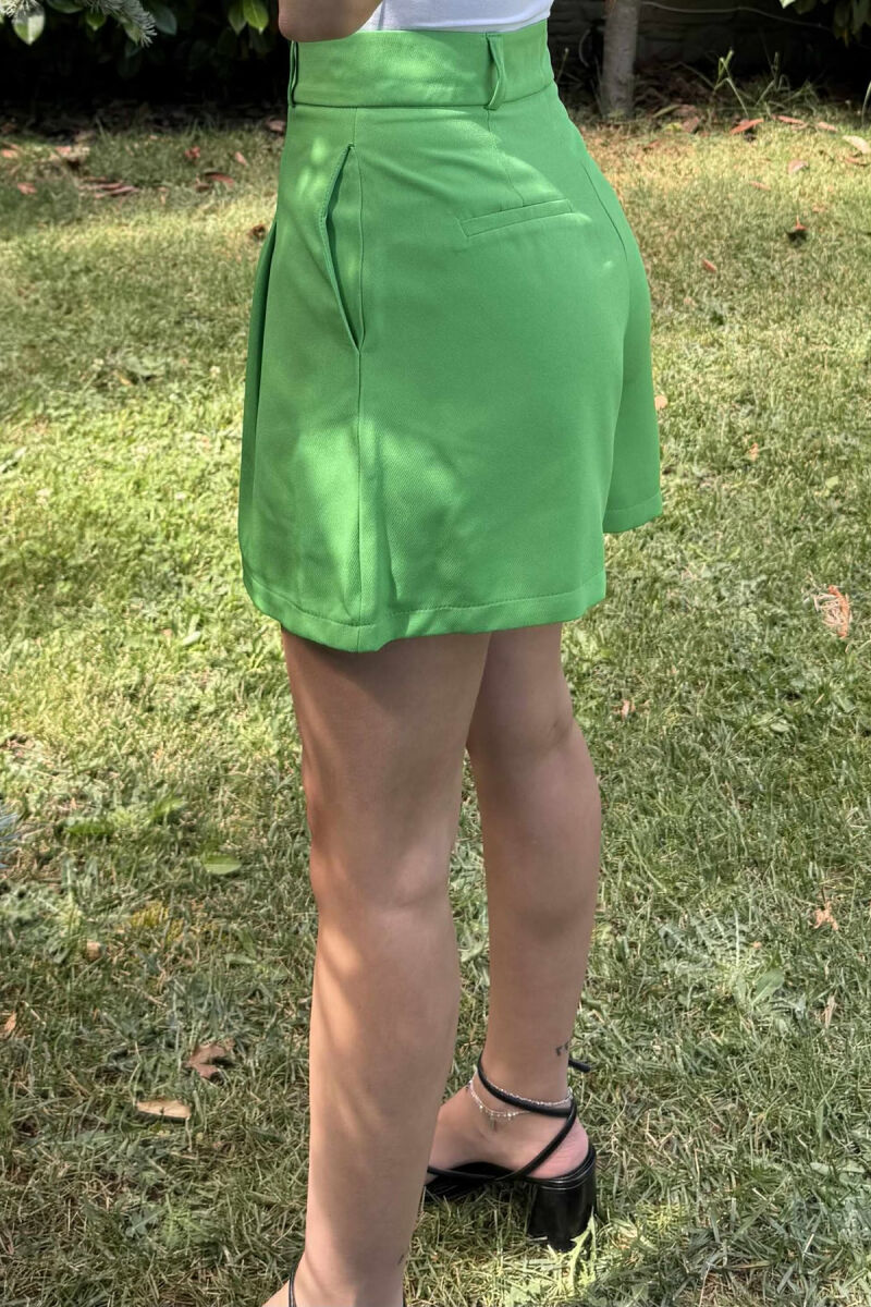 ONE COLOR SIMPLE WOMEN SHORTS GREEN/JESHILE - 4