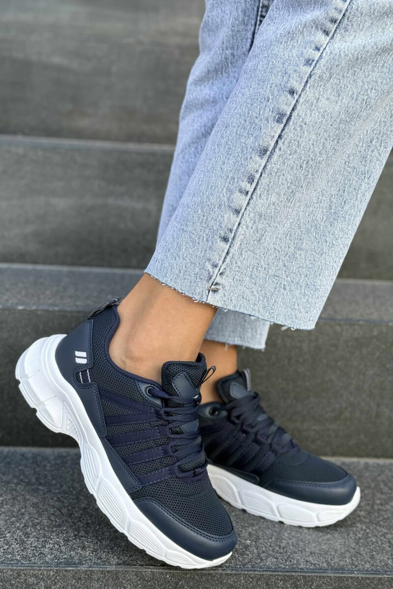 ONE COLOR SIMPLE WOMEN SNEAKERS BLUE-WHITE/BLBA - 3