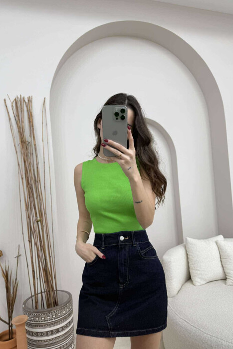 ONE COLOR SIMPLE WOMEN TANK TOP NEON/NEON 