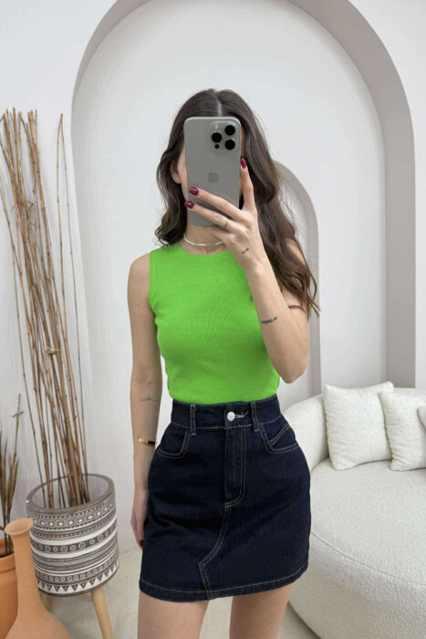 ONE COLOR SIMPLE WOMEN TANK TOP NEON/NEON - 2