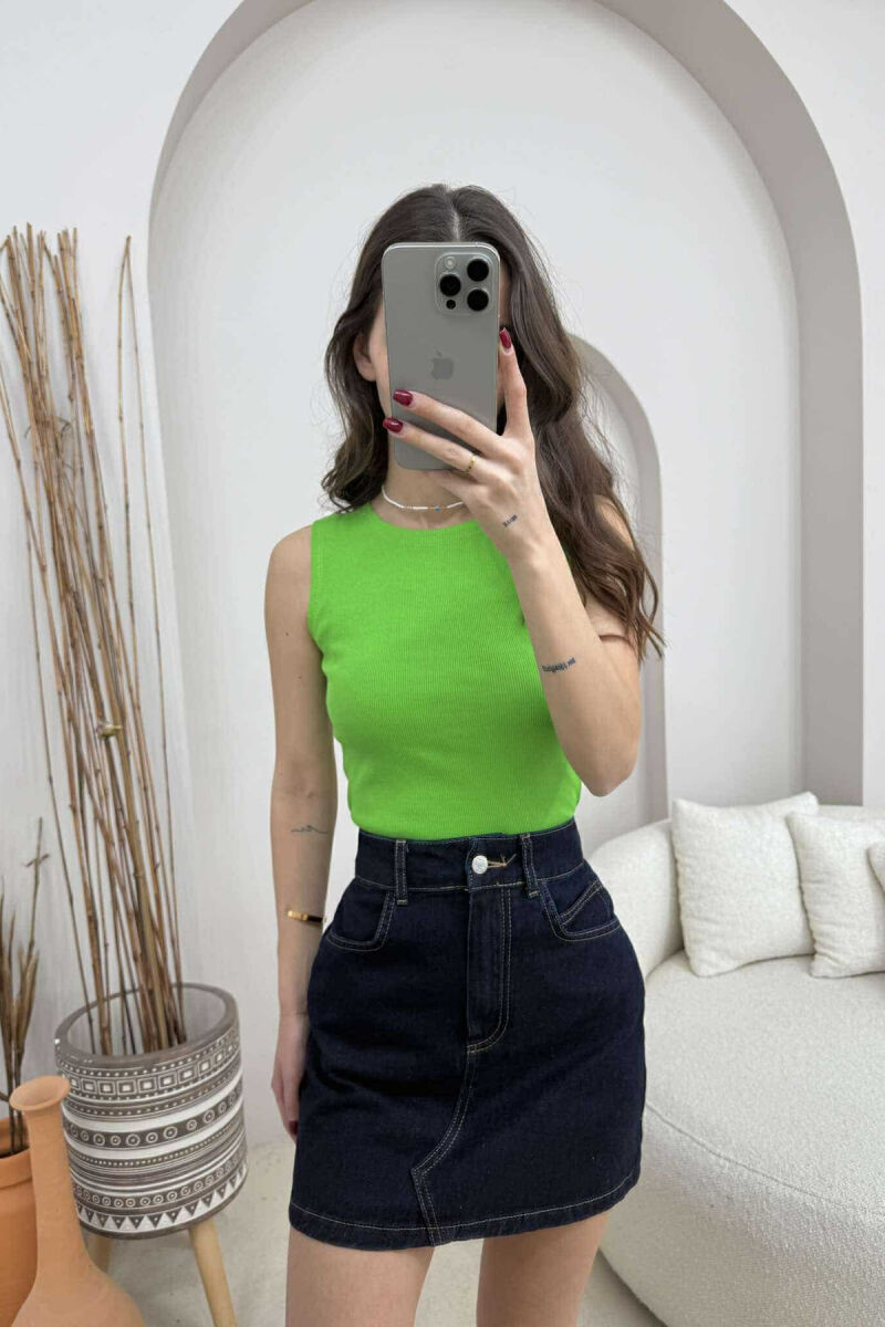 ONE COLOR SIMPLE WOMEN TANK TOP NEON/NEON - 2