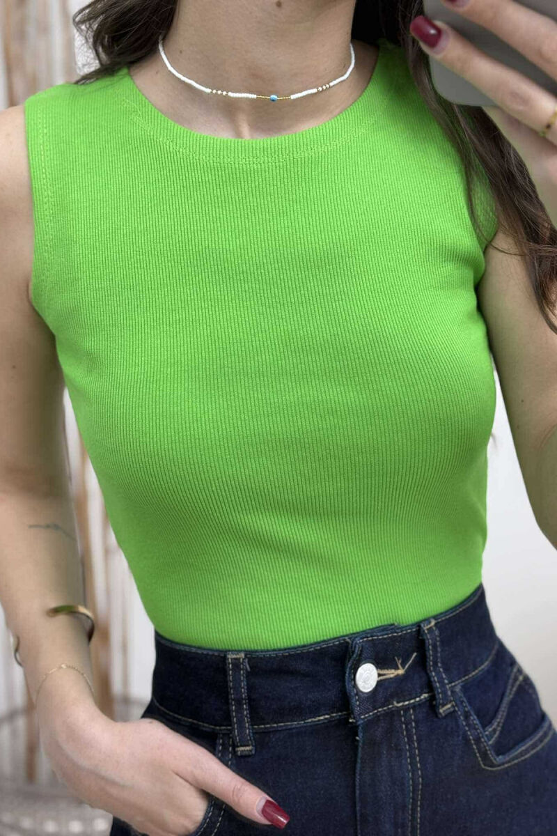 ONE COLOR SIMPLE WOMEN TANK TOP NEON/NEON - 3