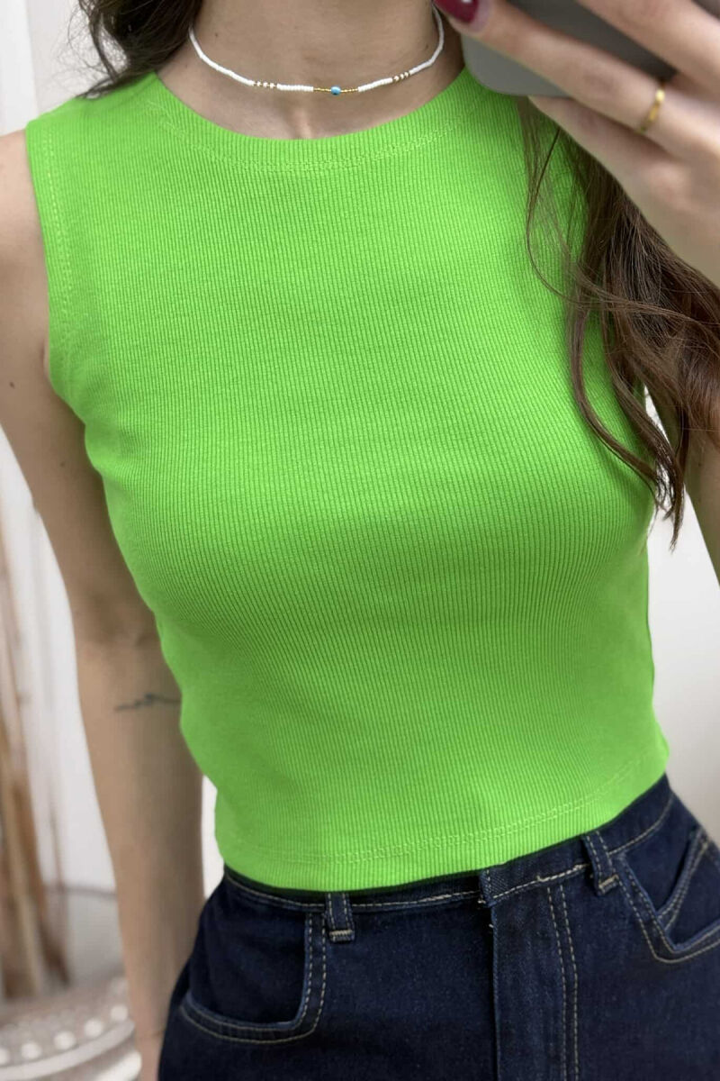 ONE COLOR SIMPLE WOMEN TANK TOP NEON/NEON - 4