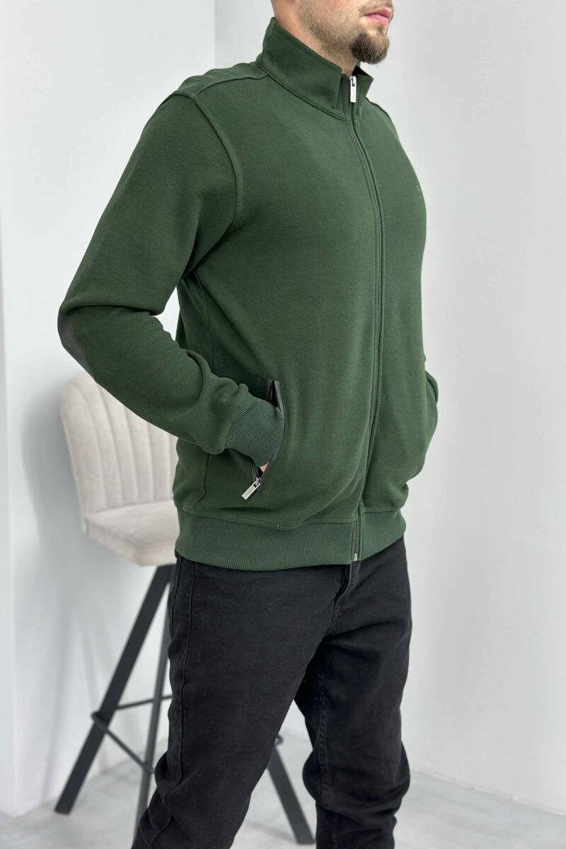 ONE COLOR SIMPLE ZIPPER MEN JACKET GREEN/JESHILE - 4