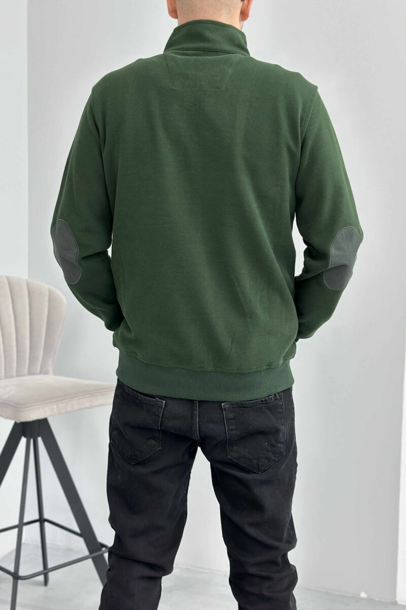 ONE COLOR SIMPLE ZIPPER MEN JACKET GREEN/JESHILE - 5