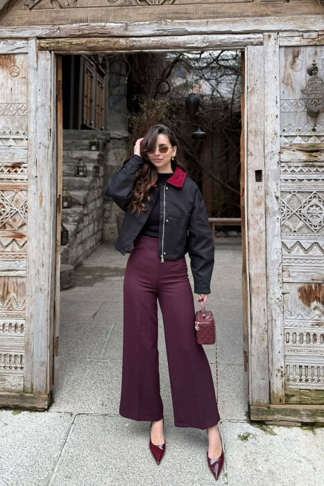 ONE COLOR SIMPLE ZIPPER WOMEN JACKET BLACK/ E ZEZE - 4