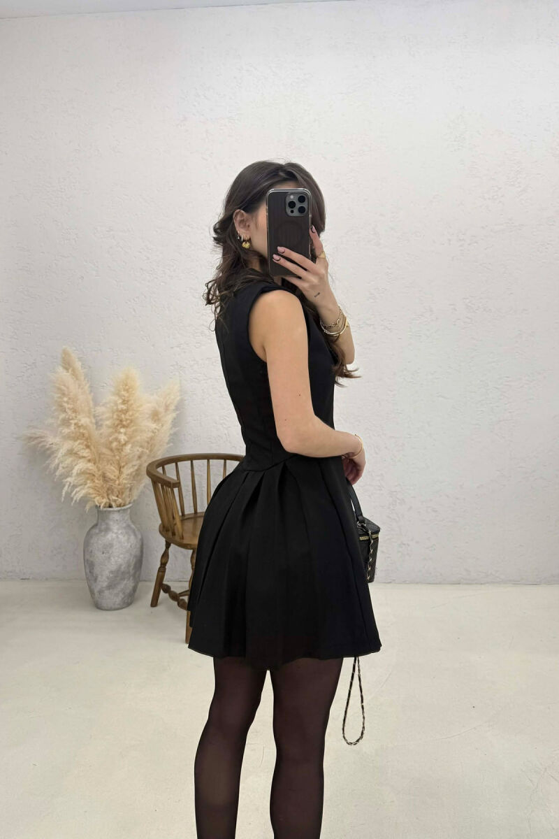 ONE COLOR SLEEVELESS WOMAN DRESS BLACK/ E ZEZE - 5
