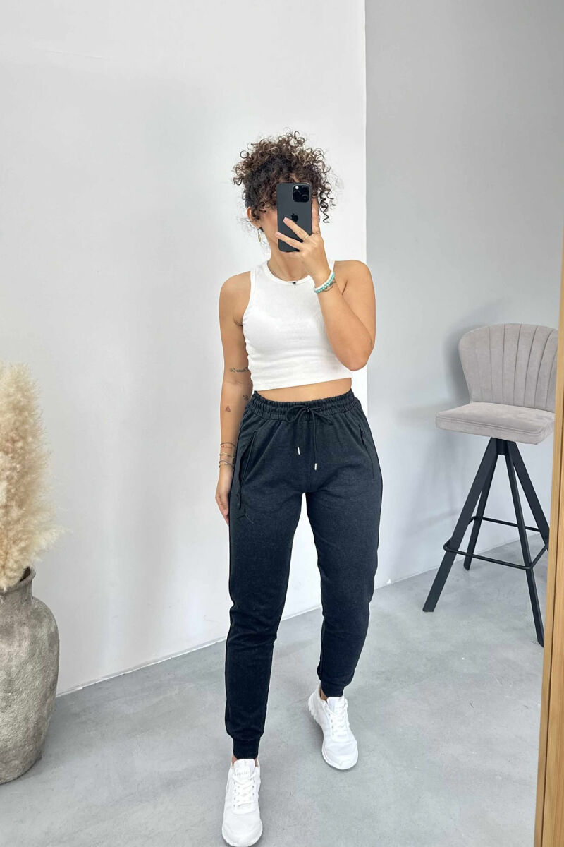 ONE COLOR SMALL LOGO WOMEN SWEATPANTS DARK GREY/GEE - 1