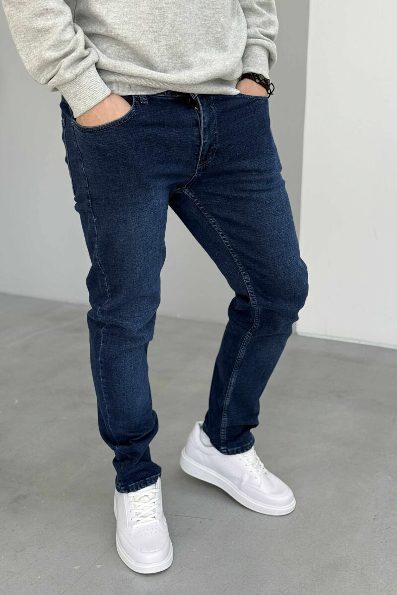 ONE COLOR STRETCHY MEN JEANS BLUE/BLU - 2