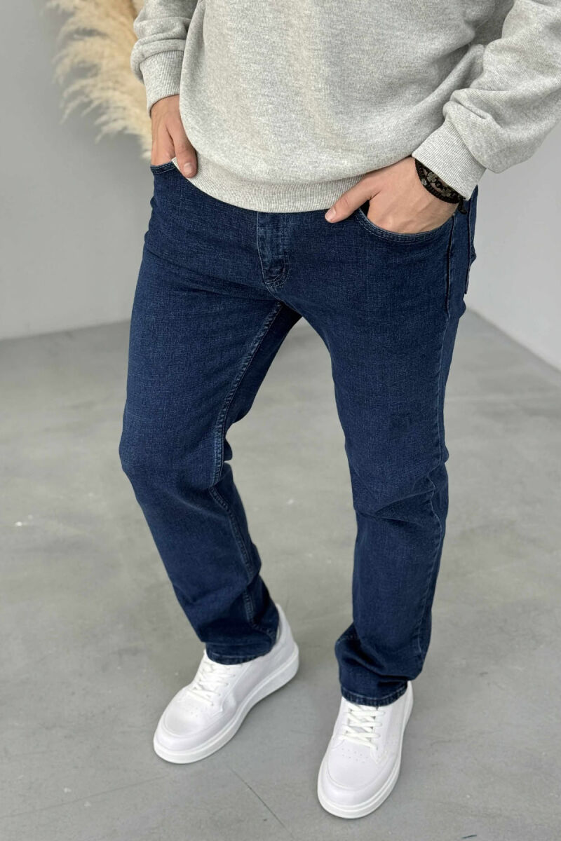 ONE COLOR STRETCHY MEN JEANS BLUE/BLU - 3