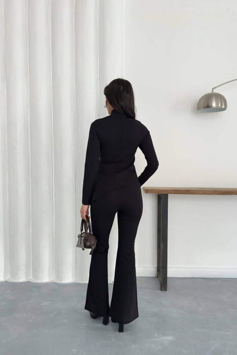 ONE COLOR SWEATSHIRT + TROUSERS WOMAN SET BLACK/ E ZEZE - 3