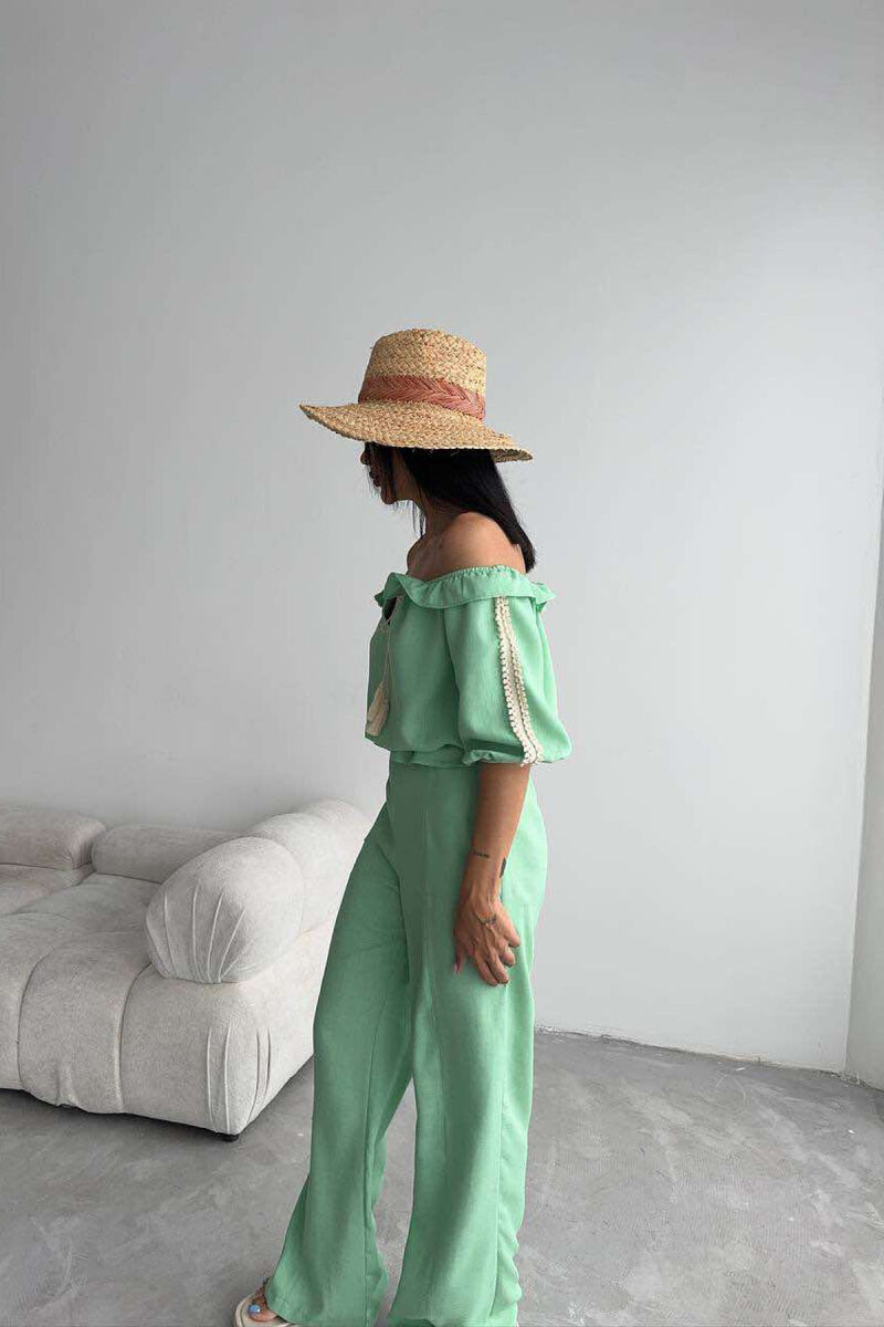 ONE COLOR SWEATSHIRT+TROUSERS WOMEN SET MINT/MENTE - 2