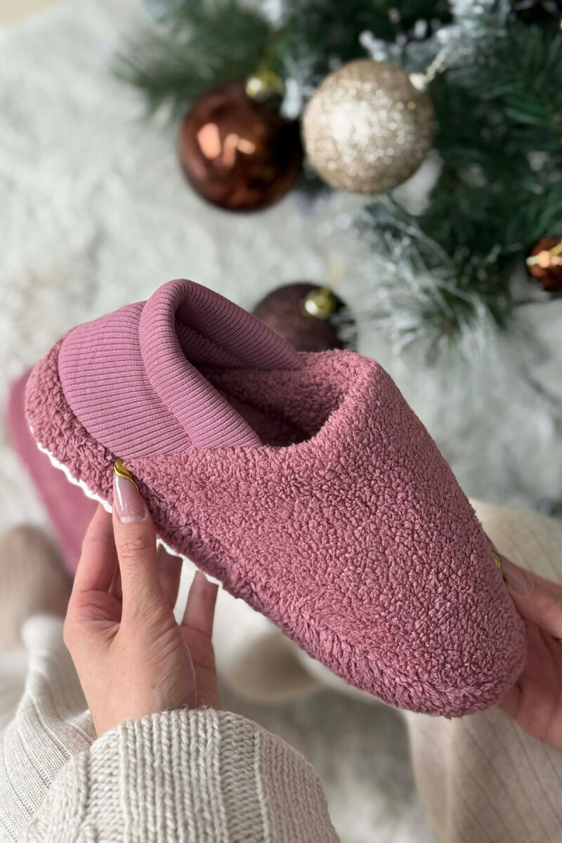 ONE COLOR TEDDY WOMEN SLIPPERS VINEGAR/UTHULL - 4