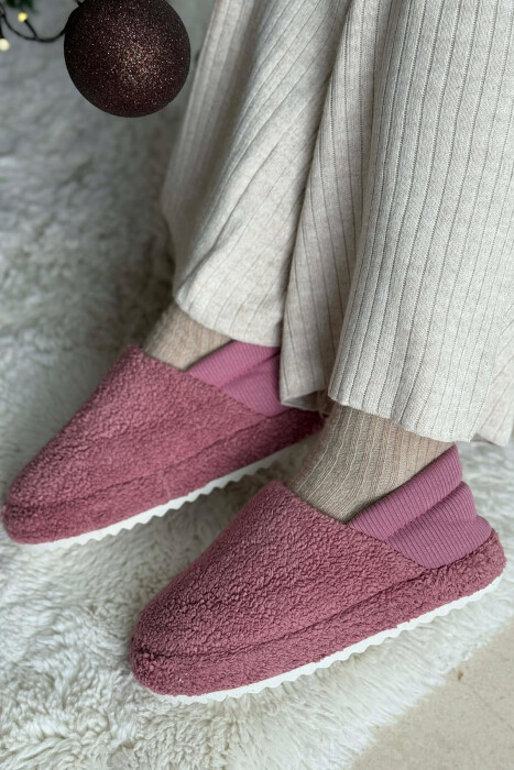 ONE COLOR TEDDY WOMEN SLIPPERS VINEGAR/UTHULL - 5