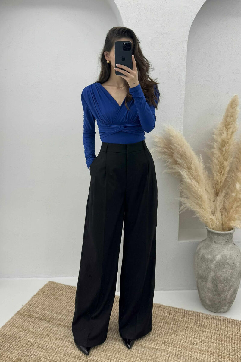 ONE COLOR V NECK WOMEN BODY BLUE/BLU - 2