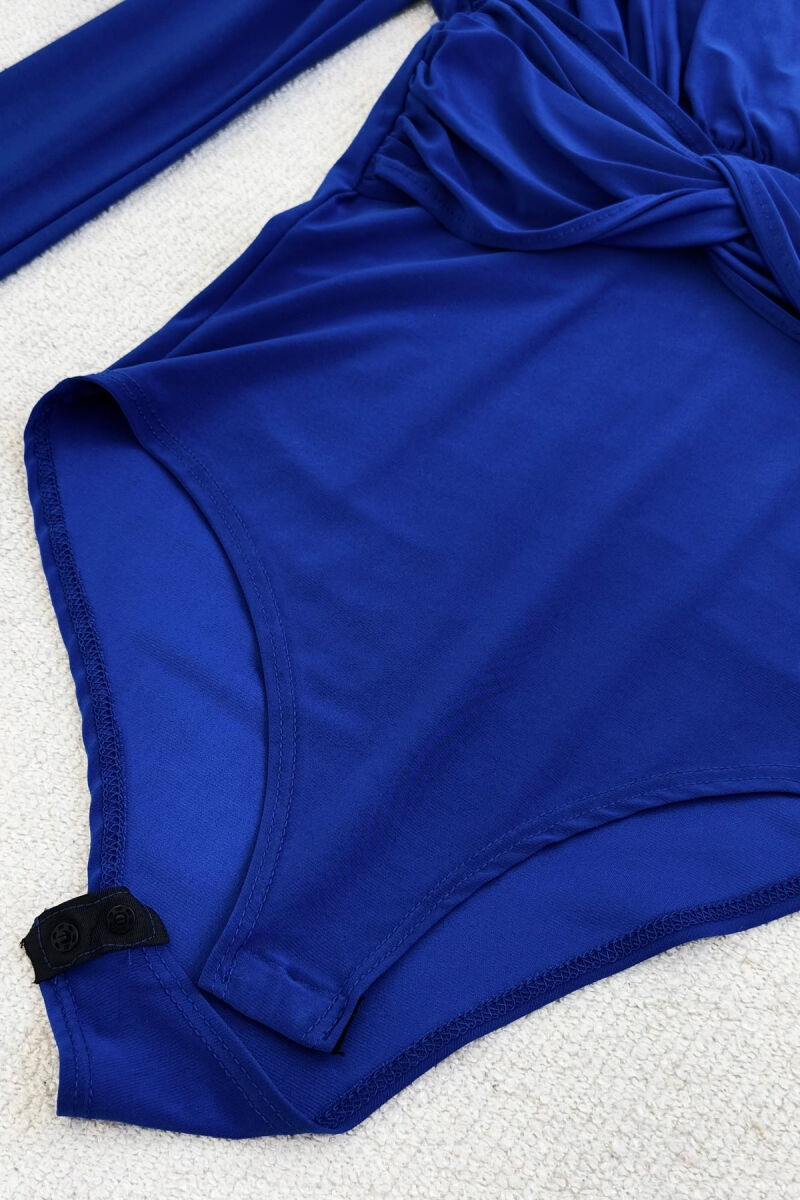 ONE COLOR V NECK WOMEN BODY BLUE/BLU - 5