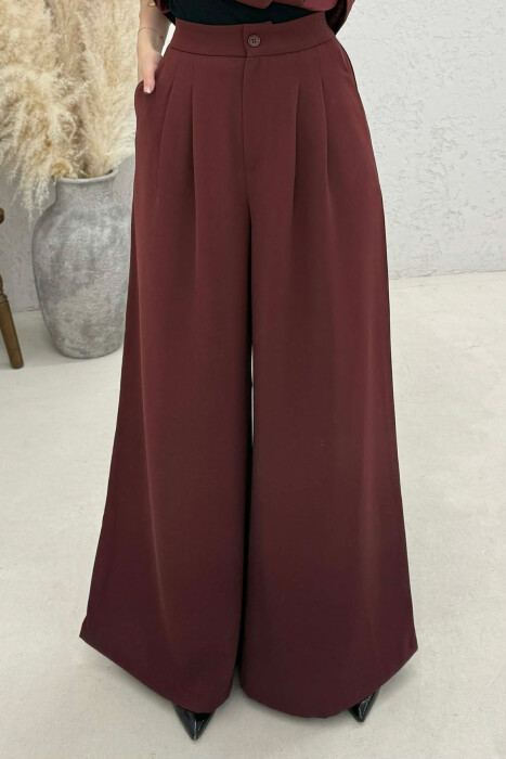 ONE COLOR VEST + TROUSERS WOMAN SET BURGUNDY/VISHNJE - 3