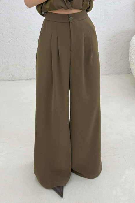 ONE COLOR VEST + TROUSERS WOMAN SET DARK GREEN/JEE - 3