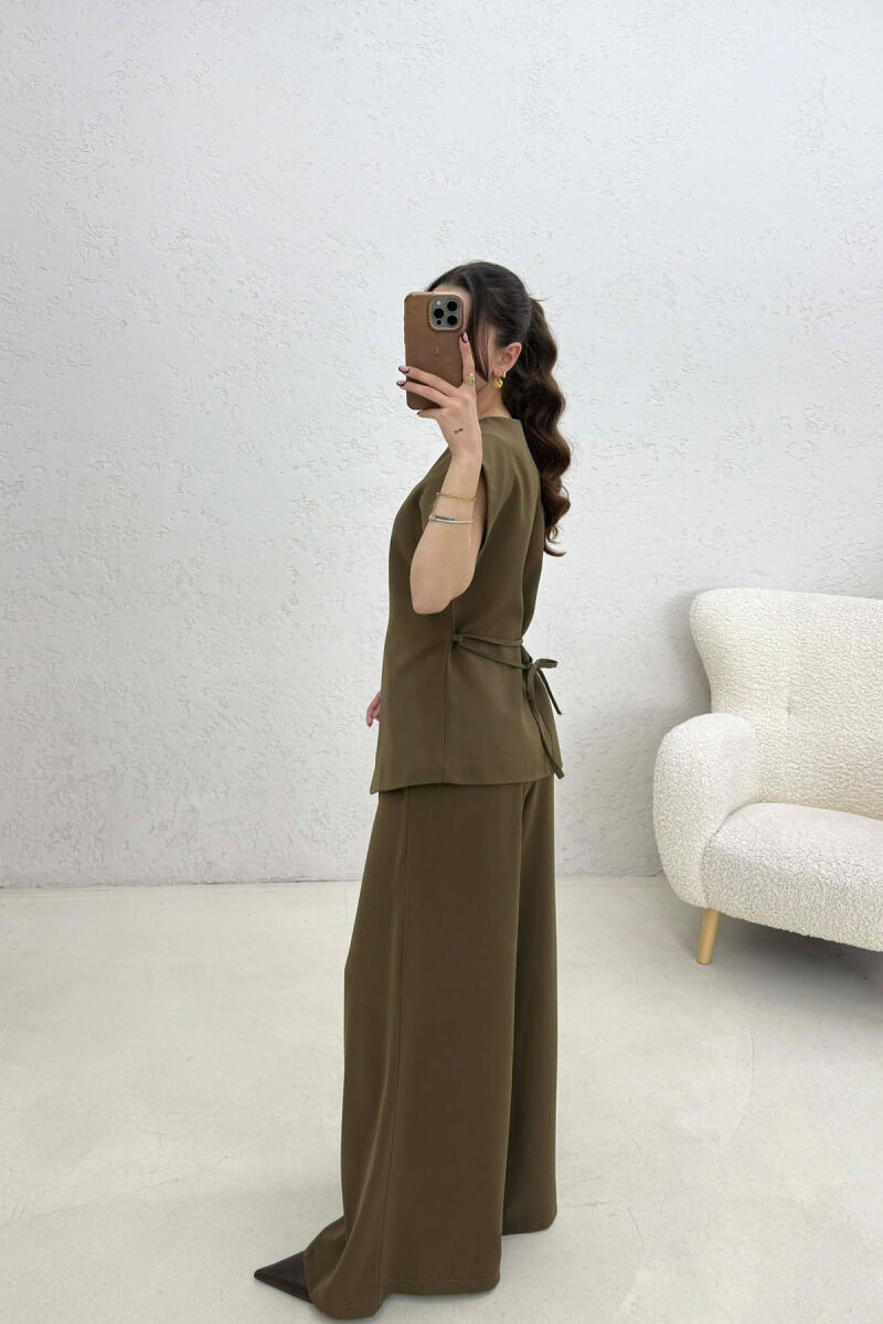 ONE COLOR VEST + TROUSERS WOMAN SET DARK GREEN/JEE - 4