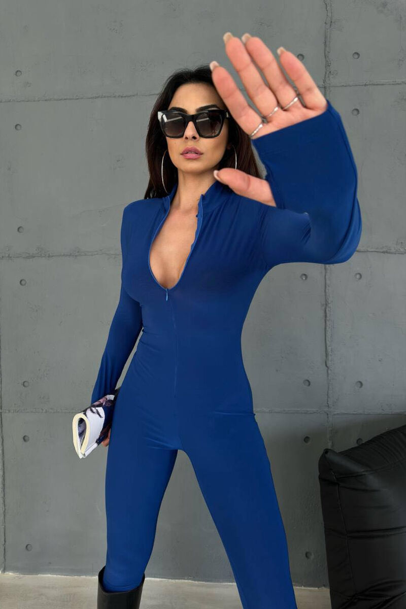 ONE COLOR WOMAN JUMPSUIT BLUE/BLU - 4