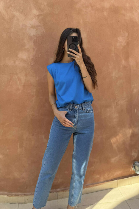 ONE COLOR WOMAN SHIRT BLUE/BLU - 5