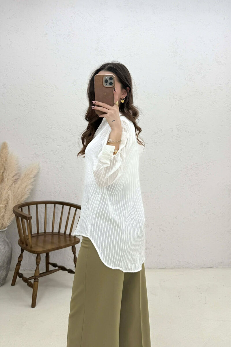 ONE COLOR WOMAN SHIRT WHITE-E BARDHE - 3