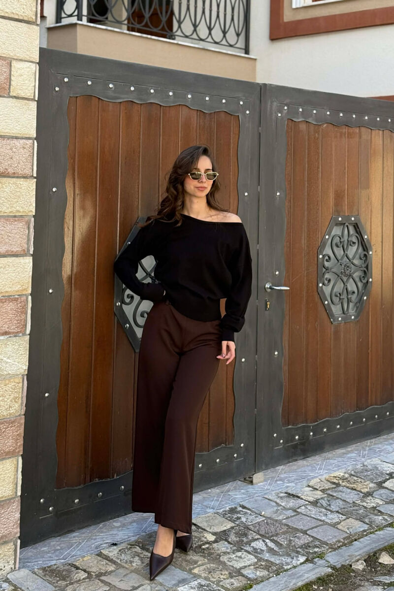 ONE COLOR WOMAN SWEATER BLACK/ E ZEZE - 3