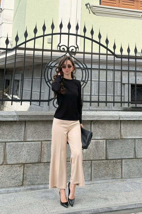 ONE COLOR WOMAN SWEATER BLACK/ E ZEZE - KLAUDIO FASHION
