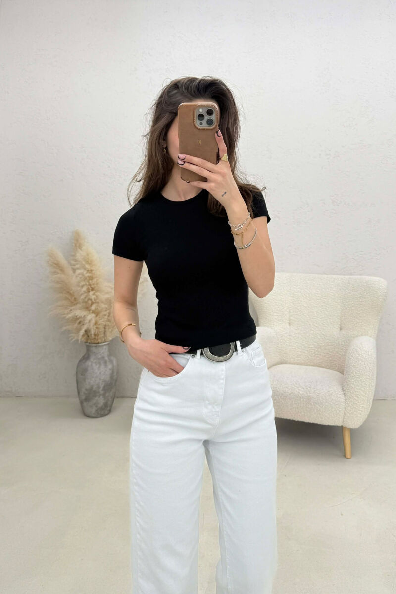 ONE COLOR WOMAN T-SHIRT BLACK/ E ZEZE - 1