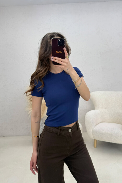 ONE COLOR WOMAN T-SHIRT BLUE/BLU 