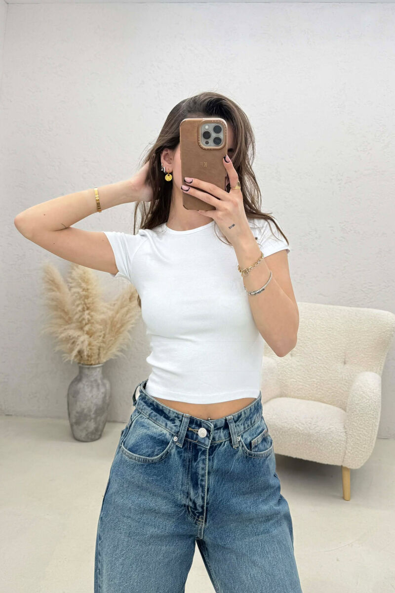 ONE COLOR WOMAN T-SHIRT WHITE-E BARDHE - 3