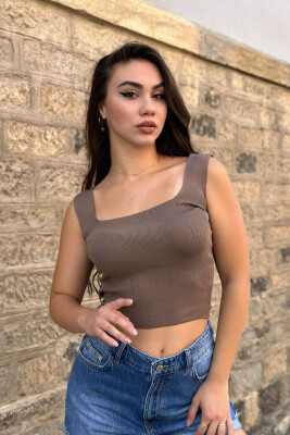 ONE COLOR WOMAN TOP BROWN/KAFE - 2