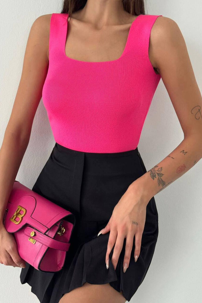 ONE COLOR WOMAN TOP FUCHSIA/CIKLAMI - 1