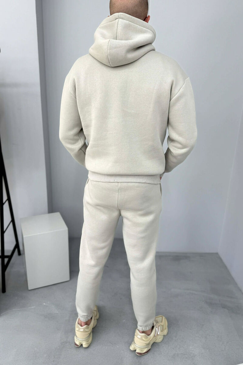 ONE COLOR WRITTINGS HOODIE+ SWEATPANTS MEN SET LIGHT GREY/GZ - 6