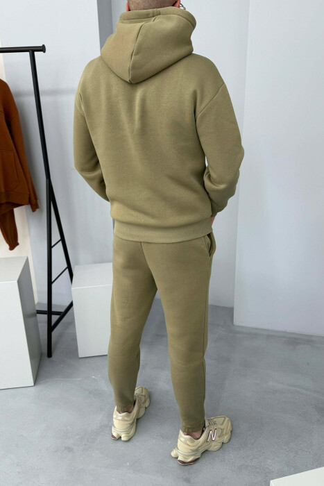 ONE COLOR WRITTINGS HOODIE+ SWEATPANTS MEN SET MINT/MENTE - 6