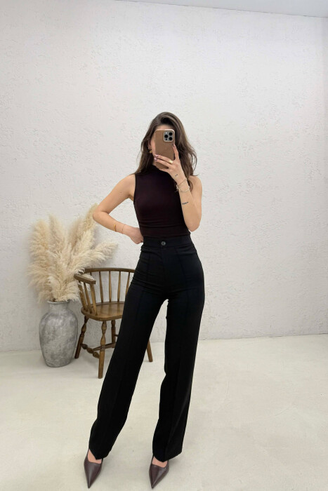 ONE COLOR WOMAN TROUSERS BLACK/ E ZEZE - 1