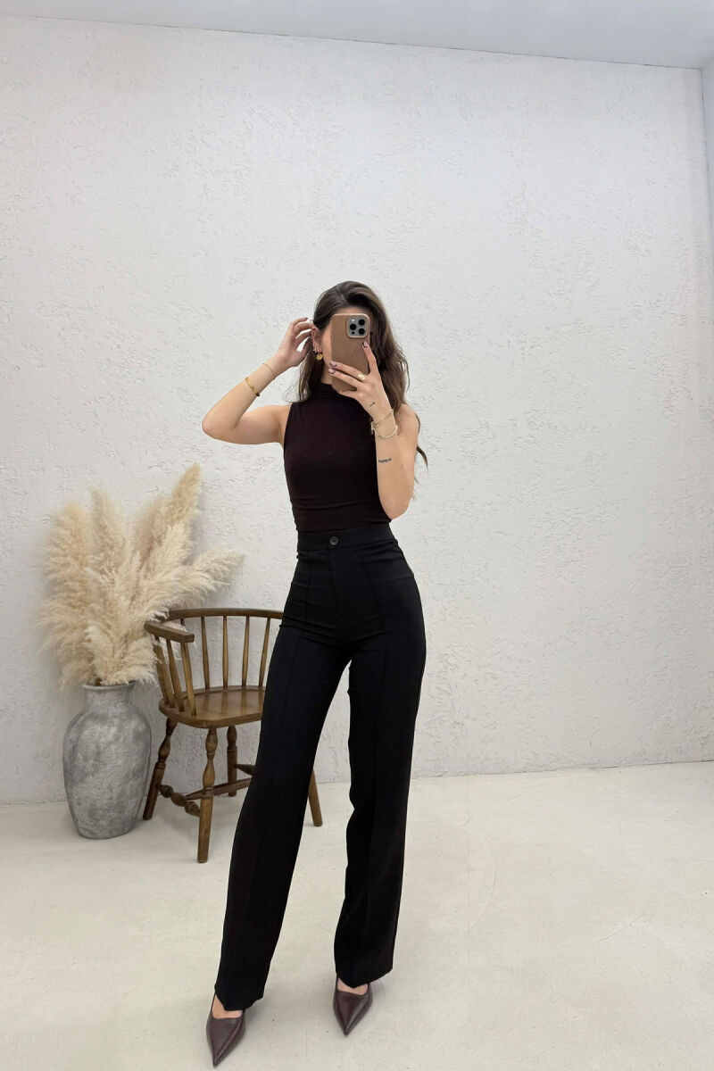 ONE COLOR WOMAN TROUSERS BLACK/ E ZEZE - 4