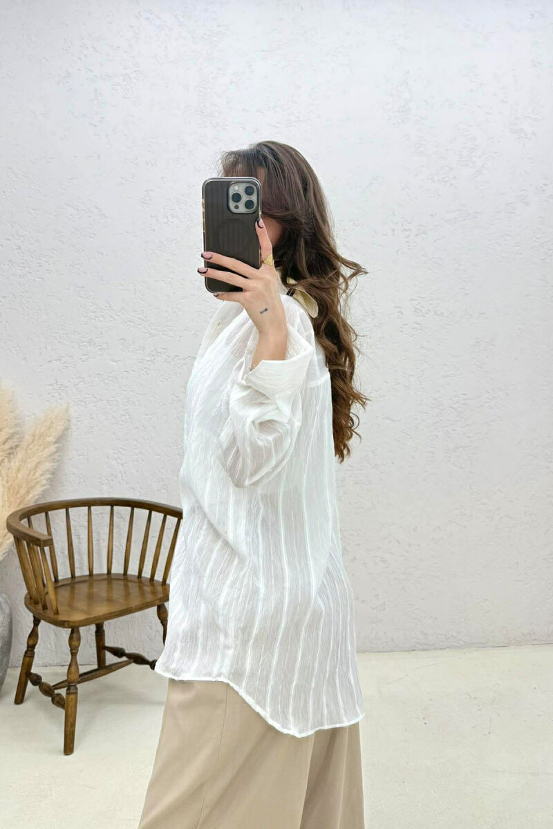 ONE POCKET WOMAN SHIRT WHITE-E BARDHE - 2